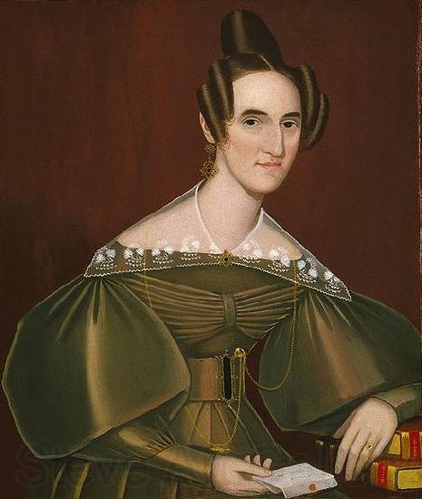 Ammi Phillips Jeannette Woolley, later Mrs. John Vincent Storm Spain oil painting art